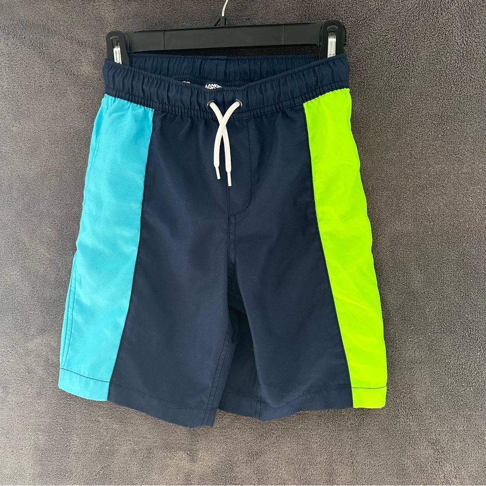 Lands' End Dark Blue Swim Trunks